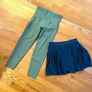 Spanx set!  Leggings plus pleated skort with shorts